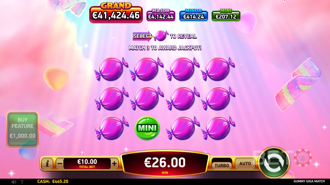 Bonusfunksjoner forklart i Gummy Giga Match av RubyPlay