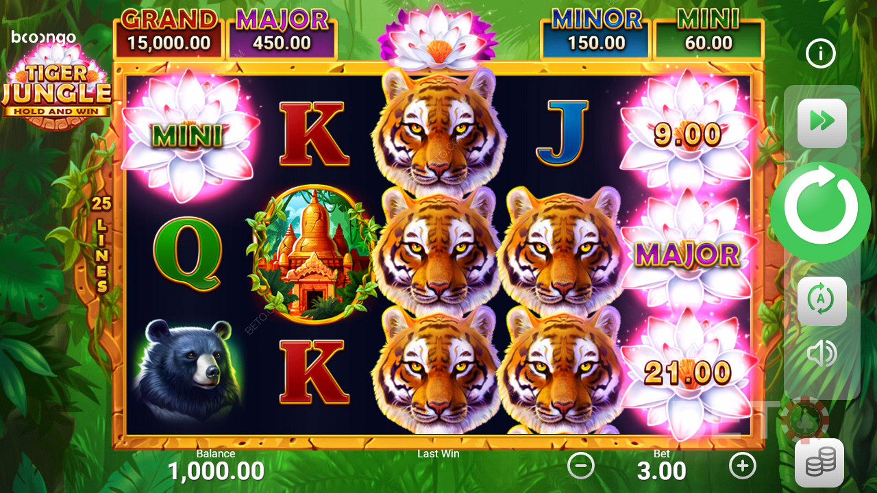 Land jackpotter i spilleautomater som Tiger Jungle Hold and Win
