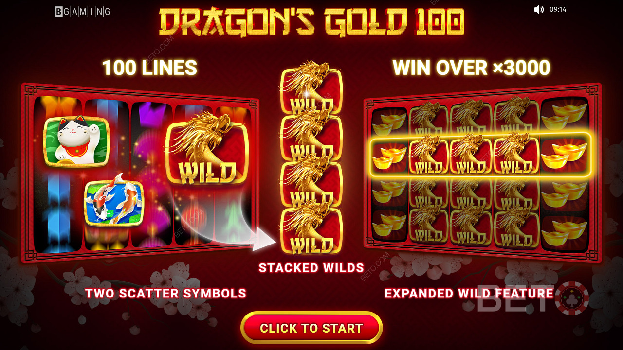Ikke gå glipp av spennende scatter-symboler i Dragons Gold