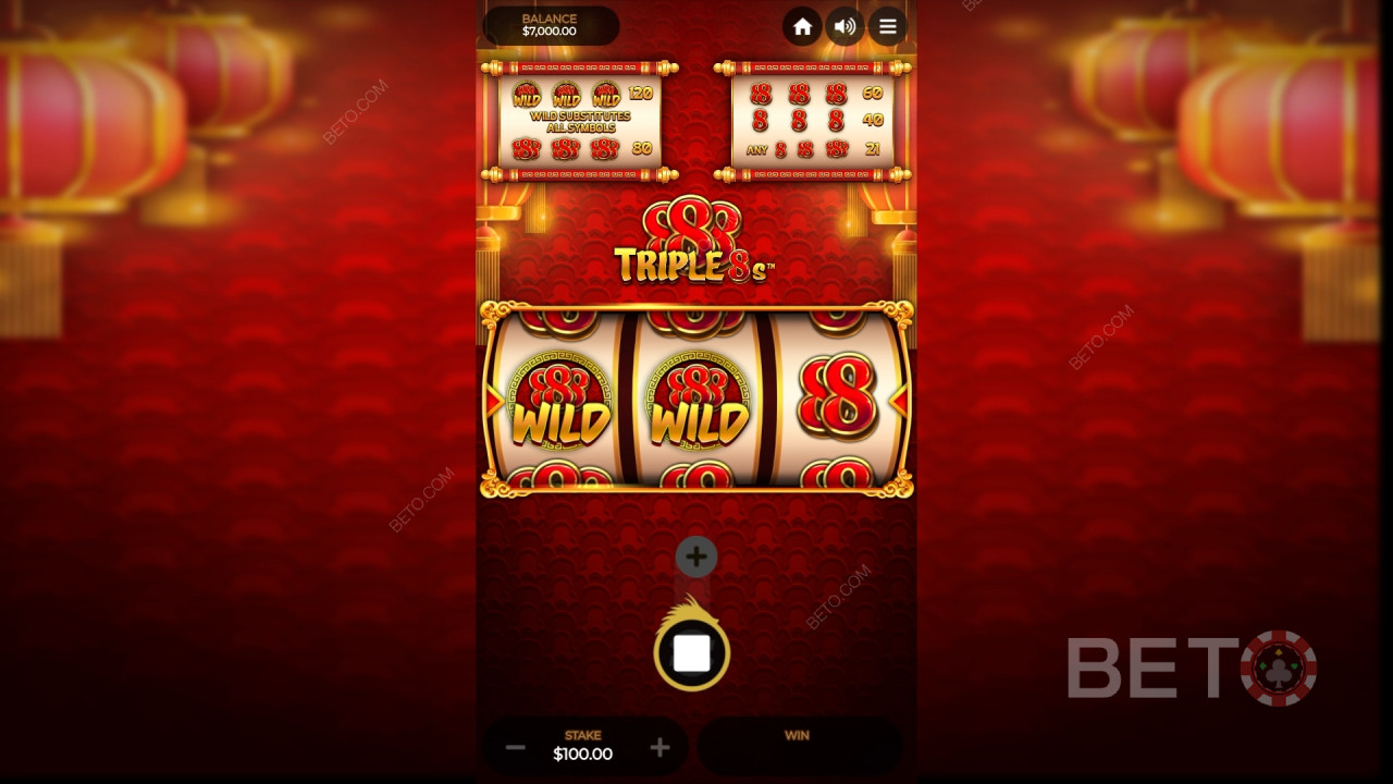 Triple 8s Spill Gratis