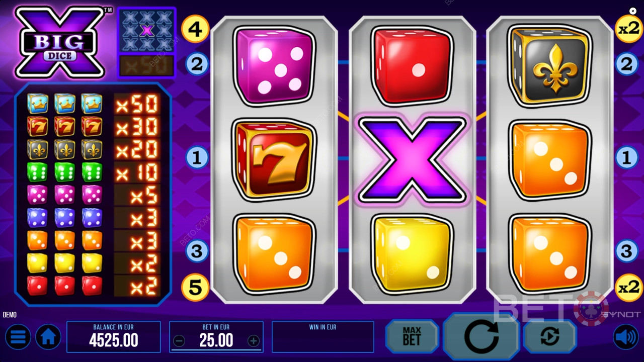 Big X Dice Spill Gratis