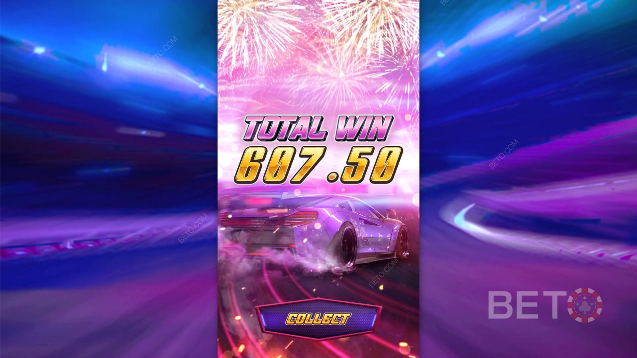 Vinn 8 345x innsatsen din i Speed Winner Video Slot!