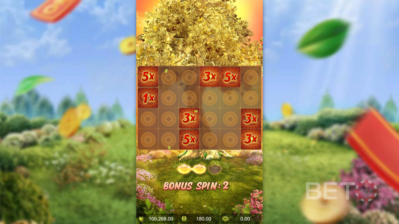 Vinn 1 513 ganger innsatsen din i Prosperity Fortune Tree Online Slot!