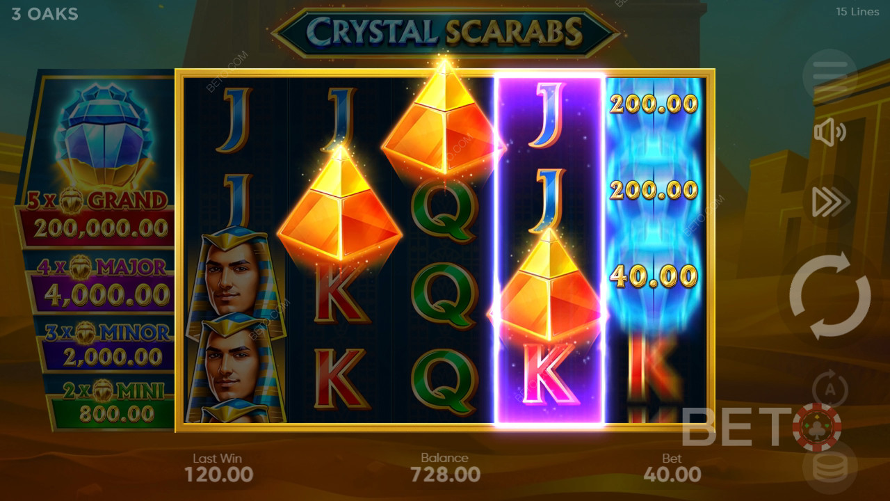 Crystal Scarabs Anmeldelse av BETO Slots