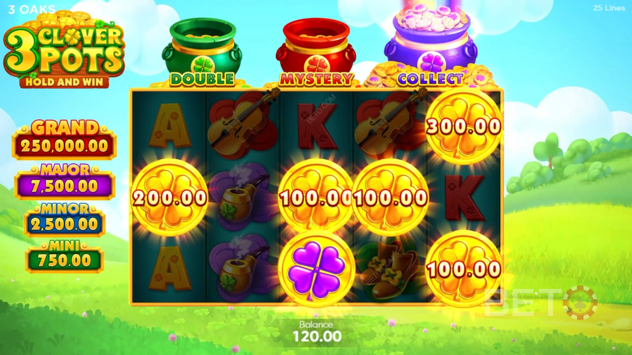 3 Clover Pots Spill Gratis