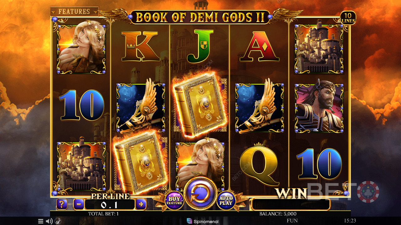 Book of Demi Gods 2 spilleautomat med gratisspinn, wilds, resspinn og flere andre funksjoner