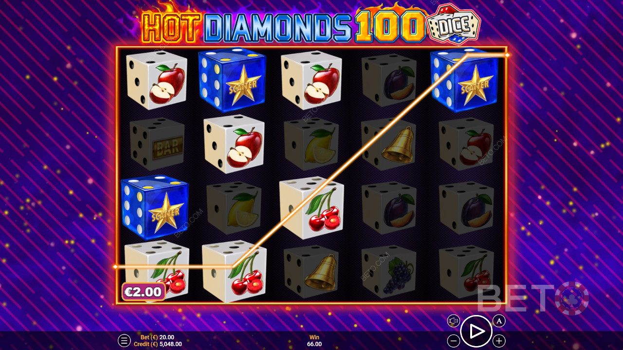 Hot Diamonds 100 Dice Review av BETO Slots