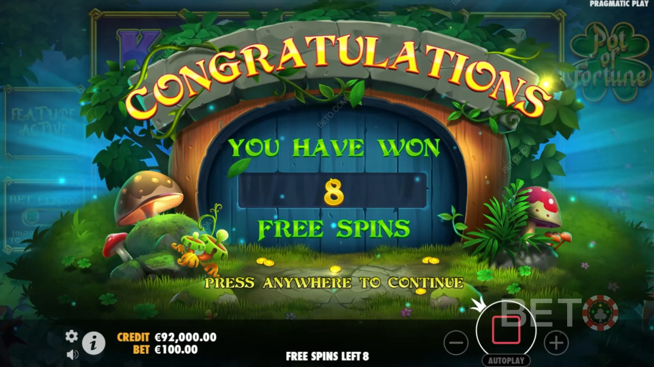 Bonusfunksjoner forklart i Pot of Fortune av Pragmatic Play