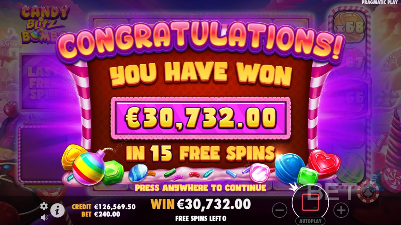 Bonusfunksjoner forklart i Candy Blitz Bombs by Pragmatic Play