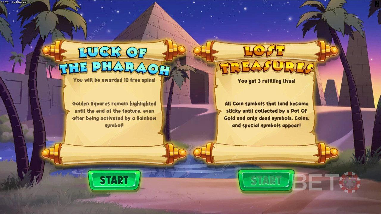 Vinn 15 000 ganger innsatsen din i Le Pharaoh Video Slot!