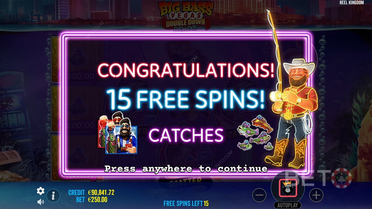 Bonusfunksjoner forklart i Big Bass Vegas Double Down Deluxe av Reel Kingdom