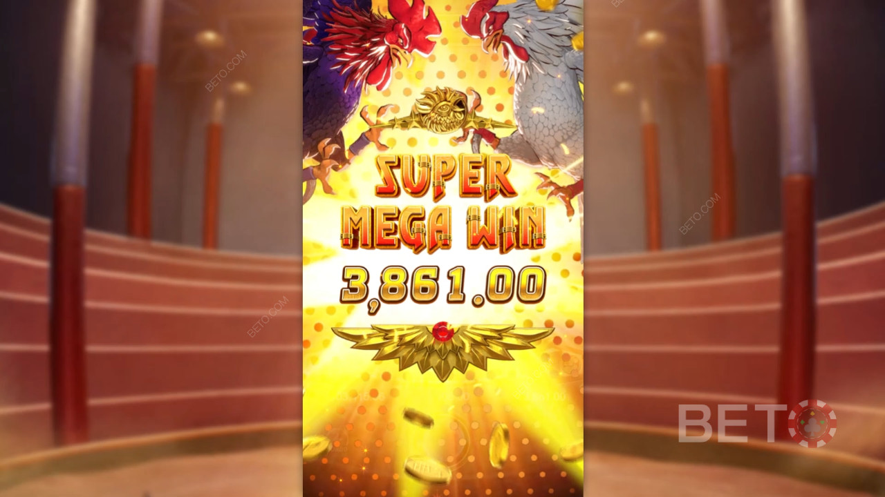 Vinn 20 000 ganger innsatsen din i Rooster Rumble Video Slot!