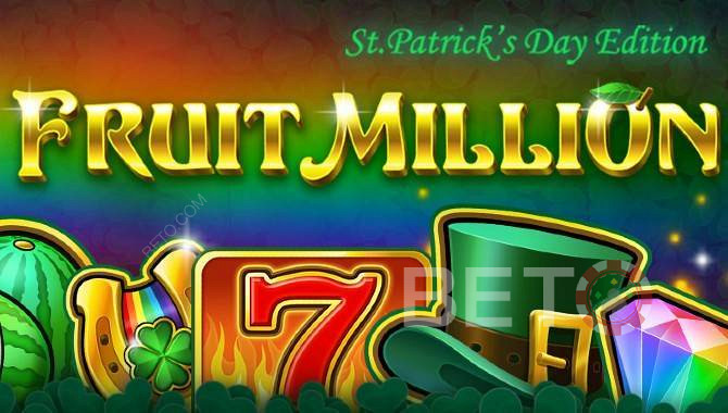 Fruit Million online spilleautomat med 8 forskjellige skinn - St. Patricks Day Edition