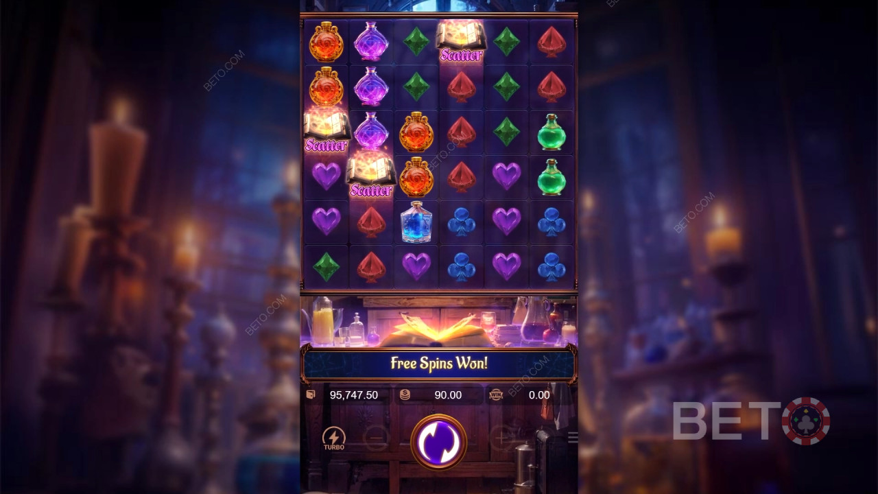 Bonusfunksjoner forklart i Mystic Potion av PG Soft