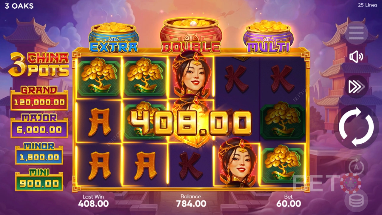 3 China Pots Anmeldelse av BETO Slots