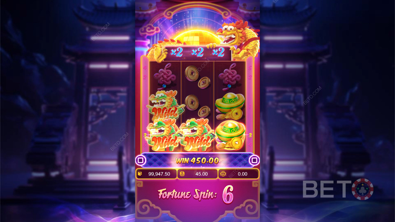 Vinn 2 500 ganger innsatsen din i Fortune Dragon-spilleautomaten!