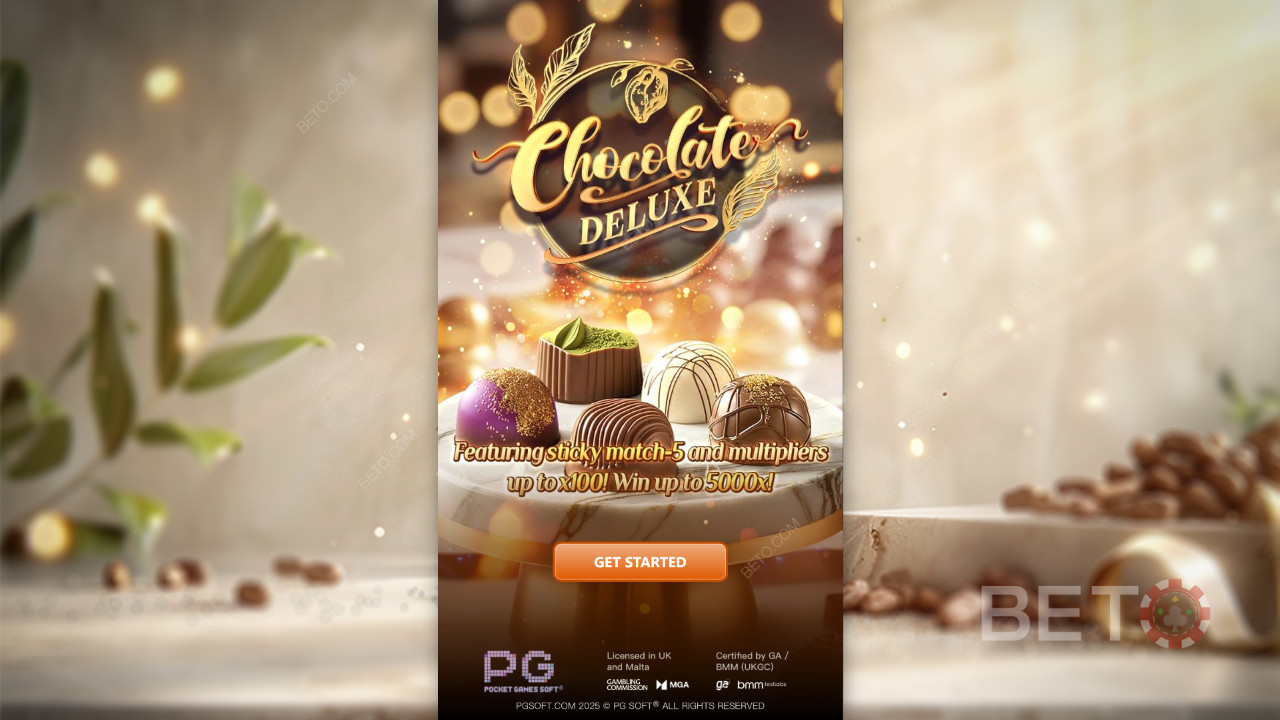 Vinn 5000 ganger innsatsen din i Chocolate Deluxe Video Slot!