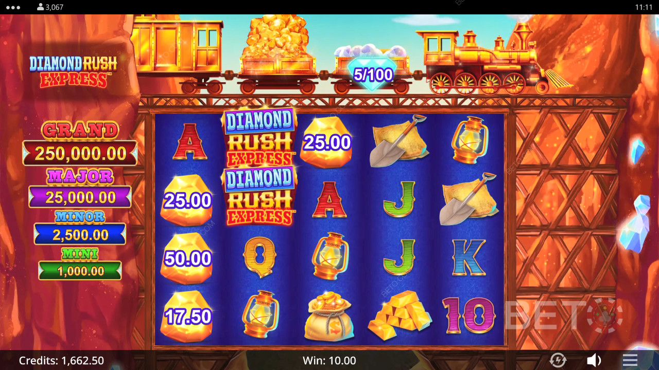 Diamond Rush Express Spill Gratis