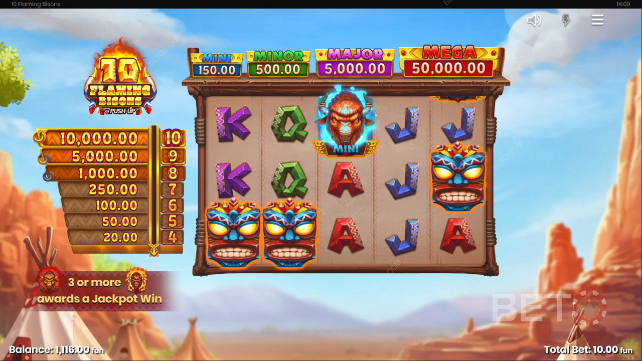 10 Flaming Bisons Spill Gratis
