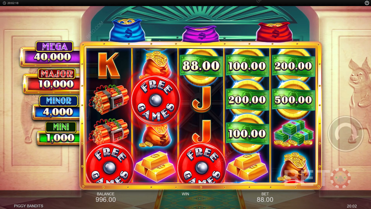 Piggy Bandits Anmeldelse av BETO Slots