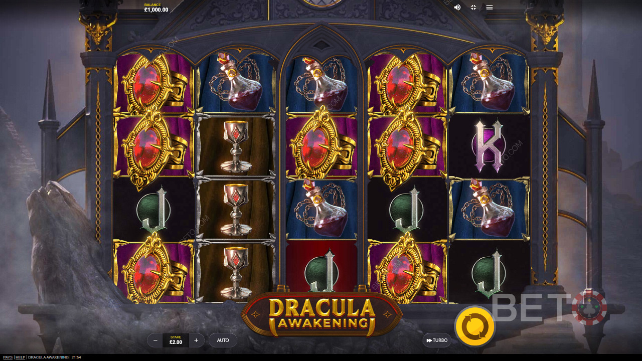 Nyt vakre symboler og tema i Dracula Awakening spilleautomat