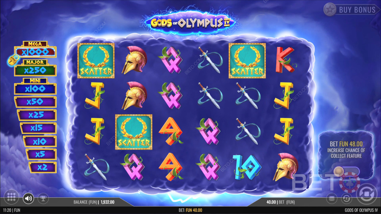 Gods of Olympus IV Anmeldelse av BETO Slots