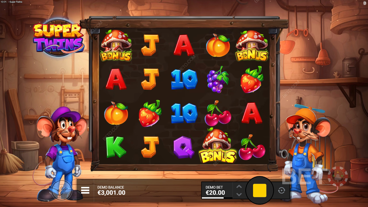 Super Twins Anmeldelse av BETO Slots