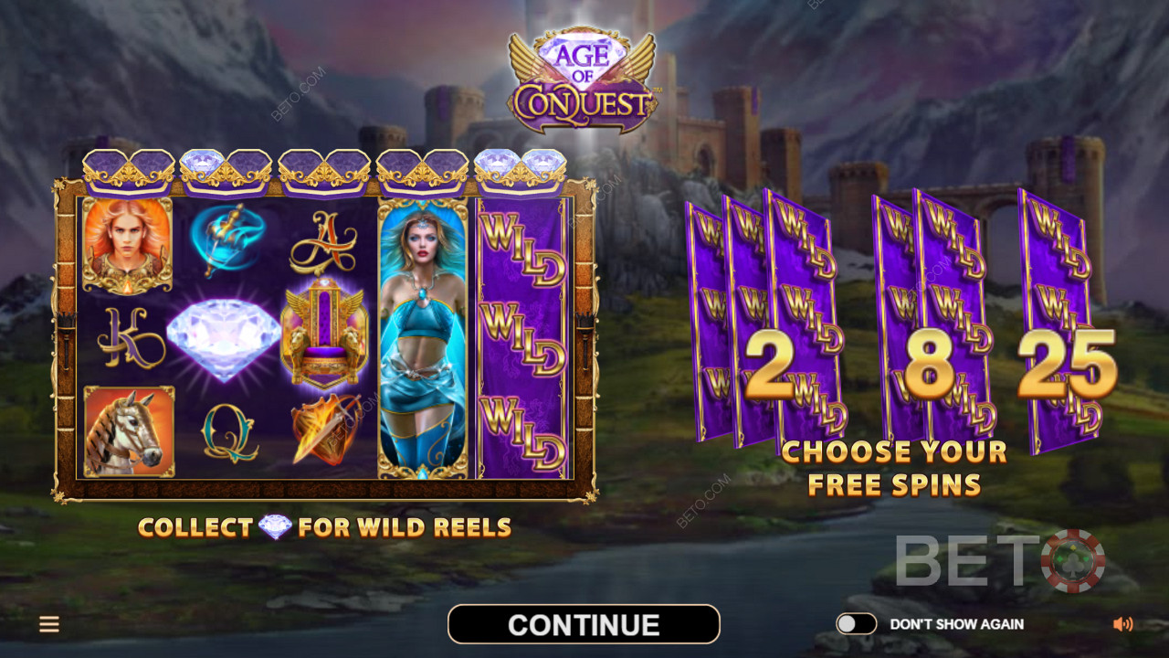 Nyt Wild Reels og gratisspinn i spilleautomaten Age of Conquest