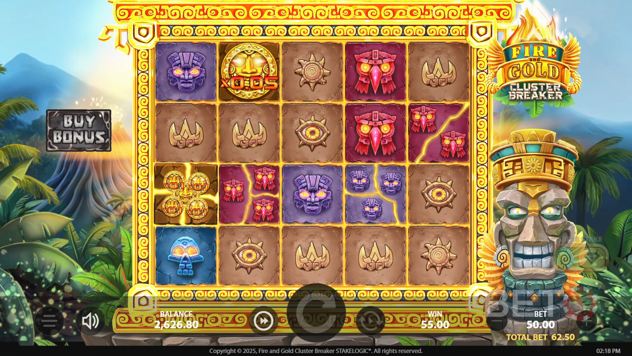 Fire and Gold Cluster Breaker Spill Gratis