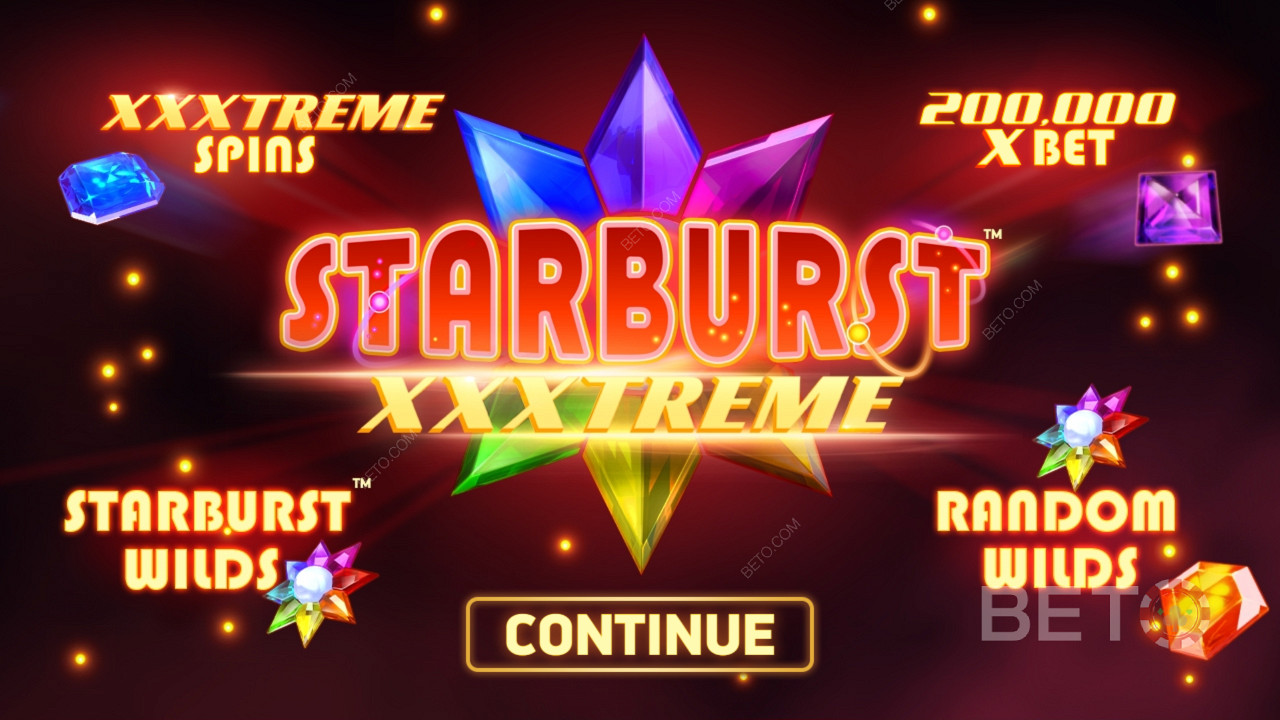 Nyt funksjoner som Random Wilds og Expanding Wilds i Starburst XXXtreme online spilleautomat