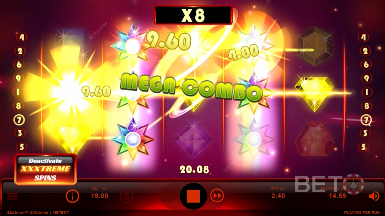 Nyt å utvide Wilds med multiplikatorer opptil 150x i Starburst XXXtreme spilleautomat