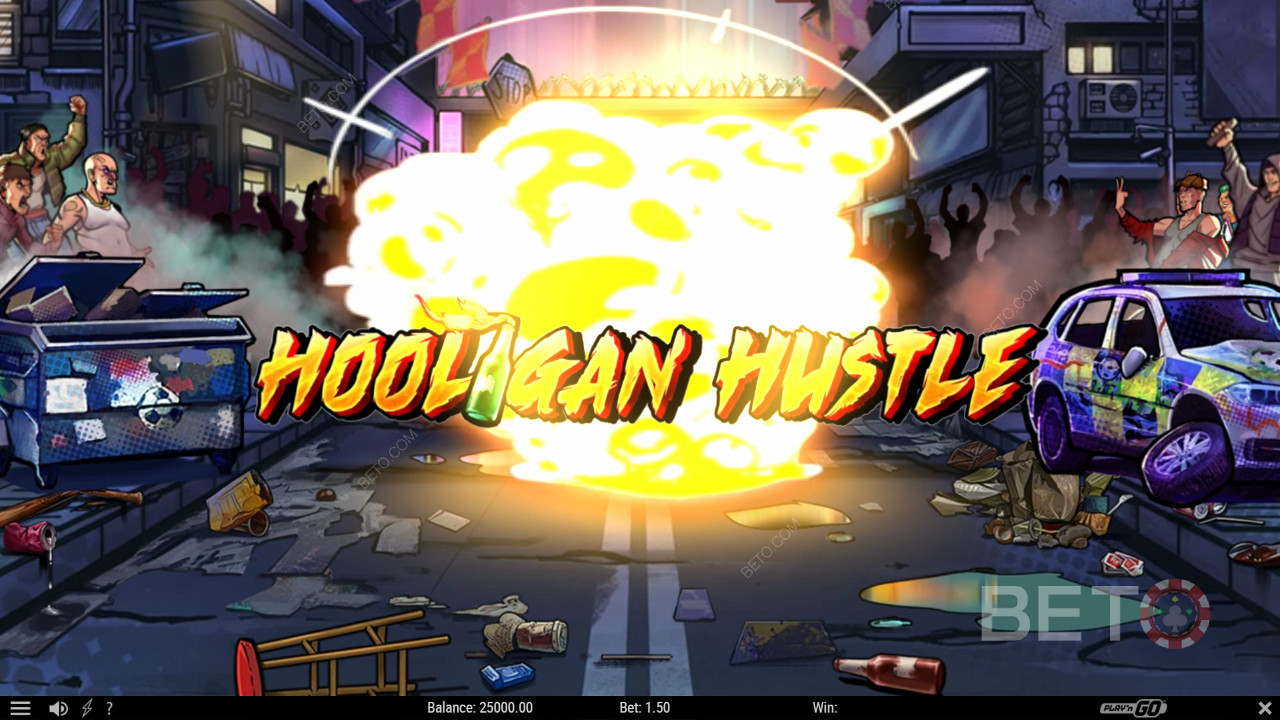 Nyt kampen mellom fotballfans i Hooligan Hustle online spilleautomat