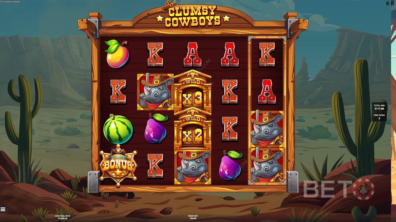 Clumsy Cowboys Anmeldelse av BETO Slots