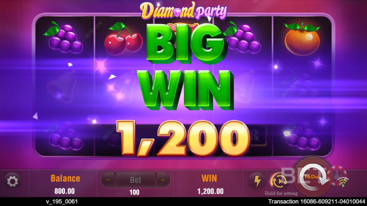 Diamond Party Anmeldelse av BETO Slots
