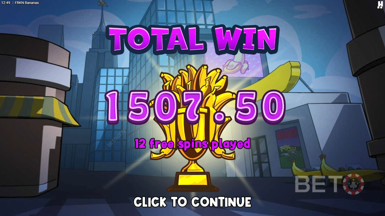 Vinn 10 000 ganger innsatsen din i FRKN Bananas Online Slot!
