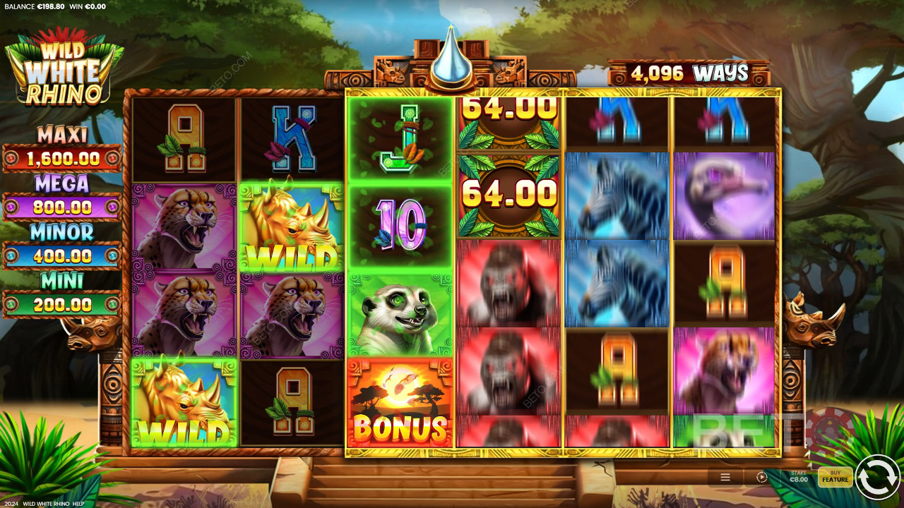Wild White Rhino Anmeldelse av BETO Slots