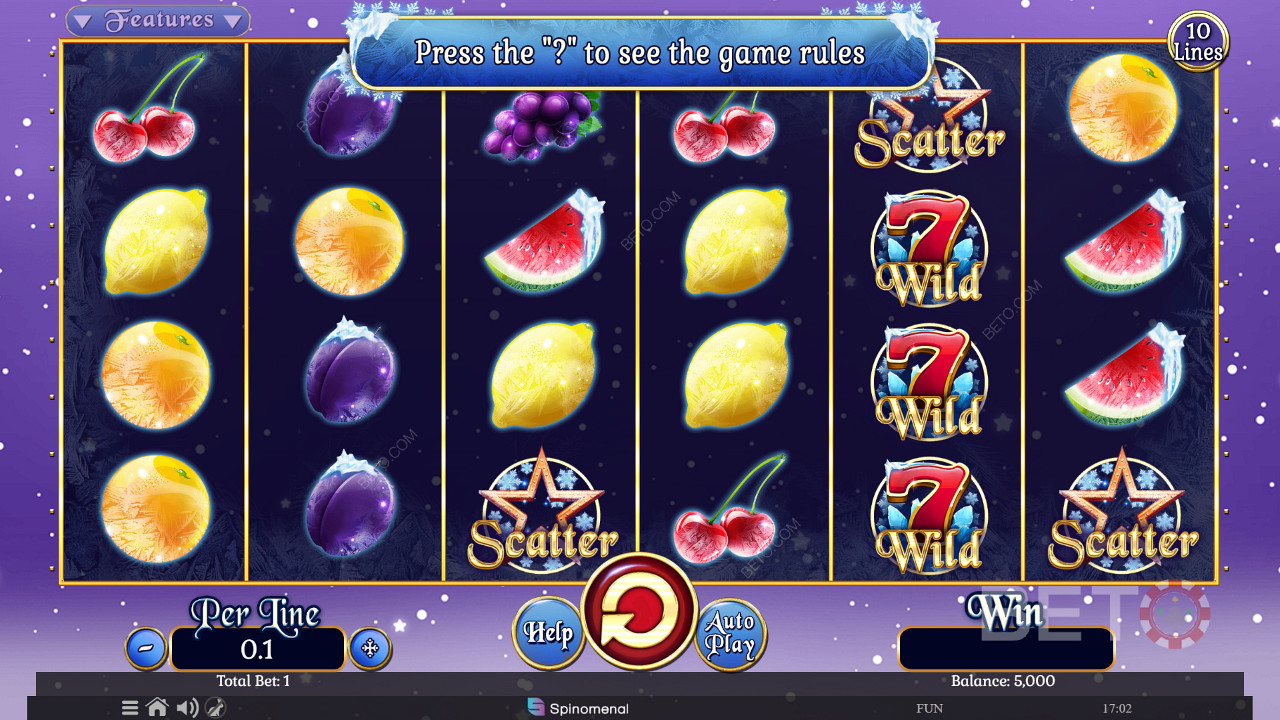 Fruits On Ice Collection 10 Lines Spill Gratis