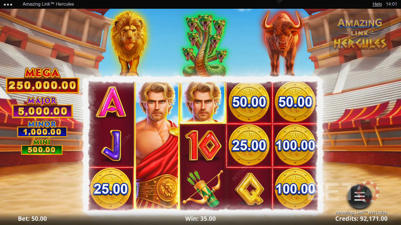 Amazing Link Hercules Anmeldelse av BETO Slots