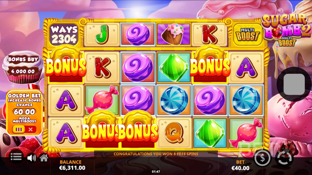 Sugar Bomb 2 MultiBoost Anmeldelse av BETO Slots