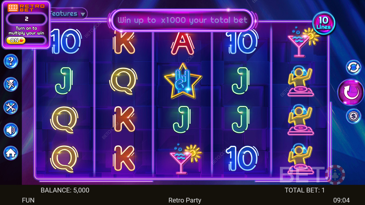 Retro Party Anmeldelse av BETO Slots