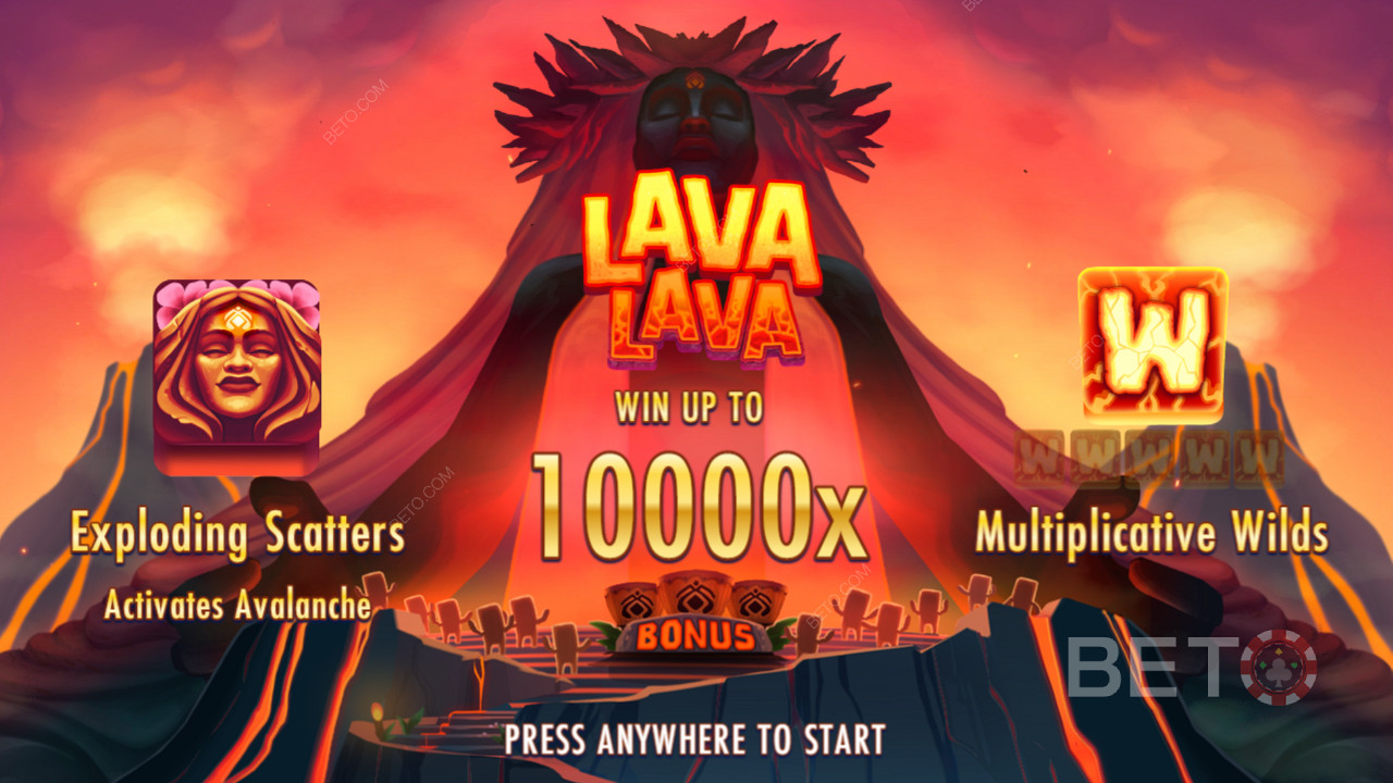 Nyt eksploderende scattere, wild-multiplikatorer og laviner i Lava Lava-spilleautomaten