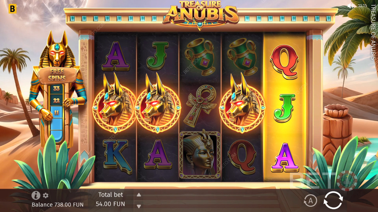 Treasure of Anubis Anmeldelse av BETO Slots