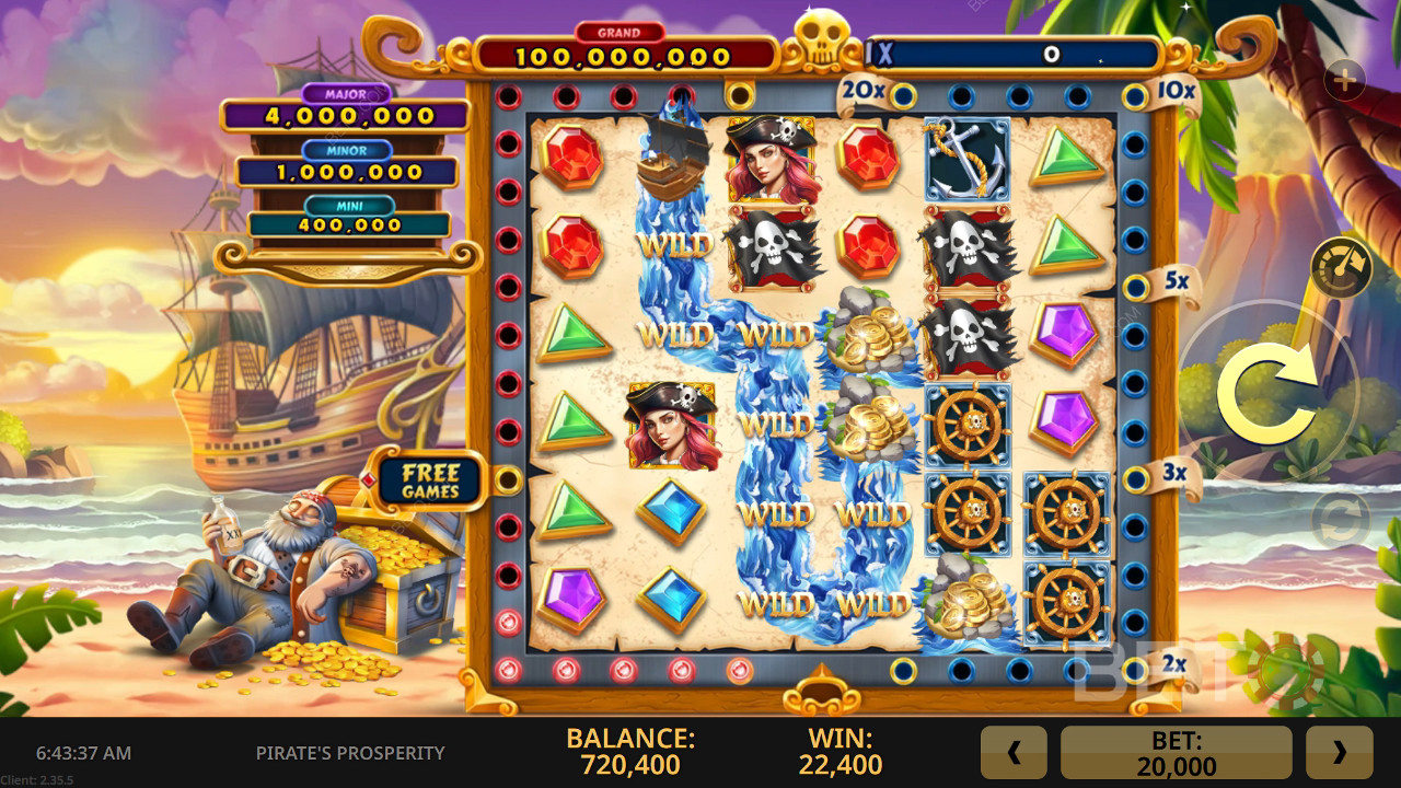 Pirate's Prosperity Wild Train Spill Gratis