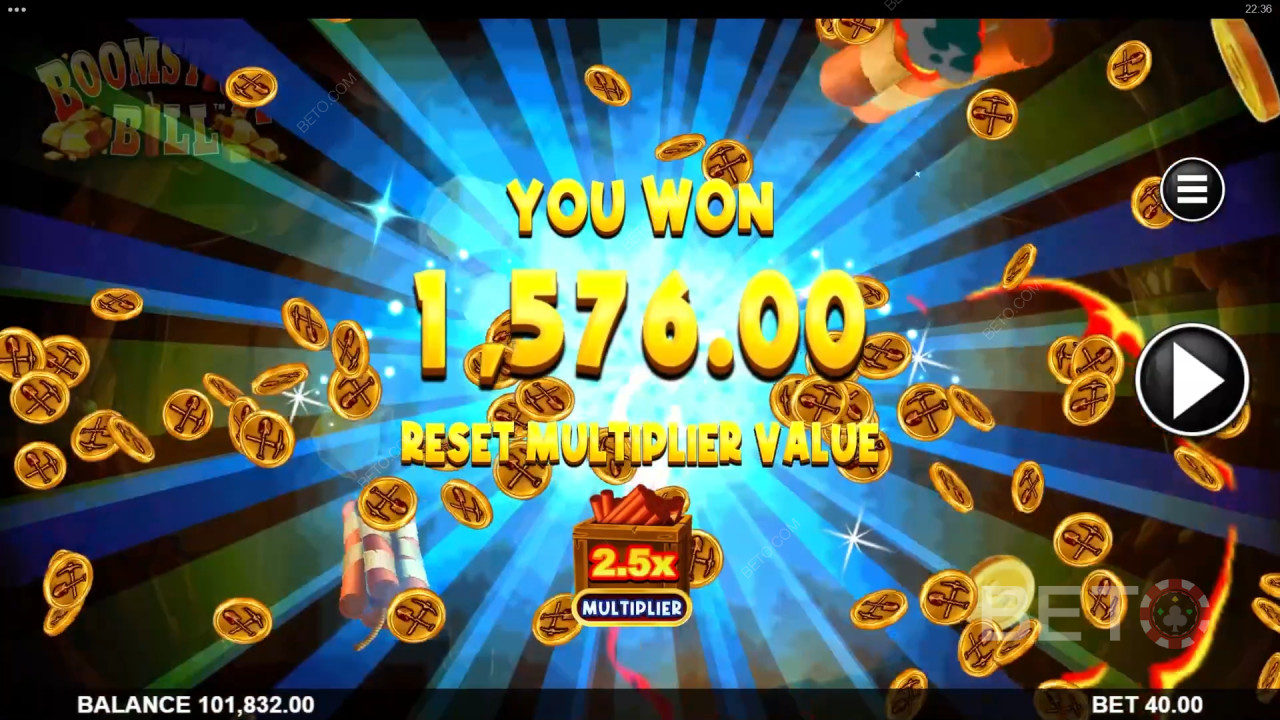Vinn 5000 ganger innsatsen din i Boomstick Bill-spilleautomaten!