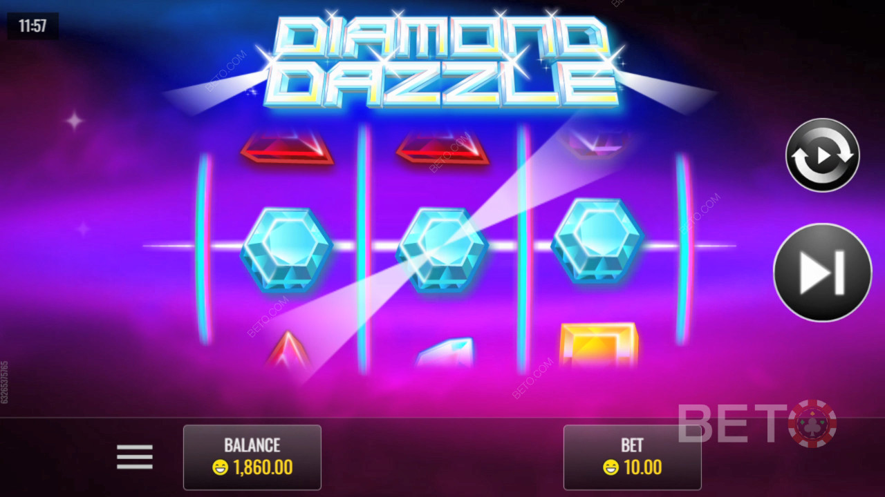 Diamond Dazzle Anmeldelse av BETO Slots