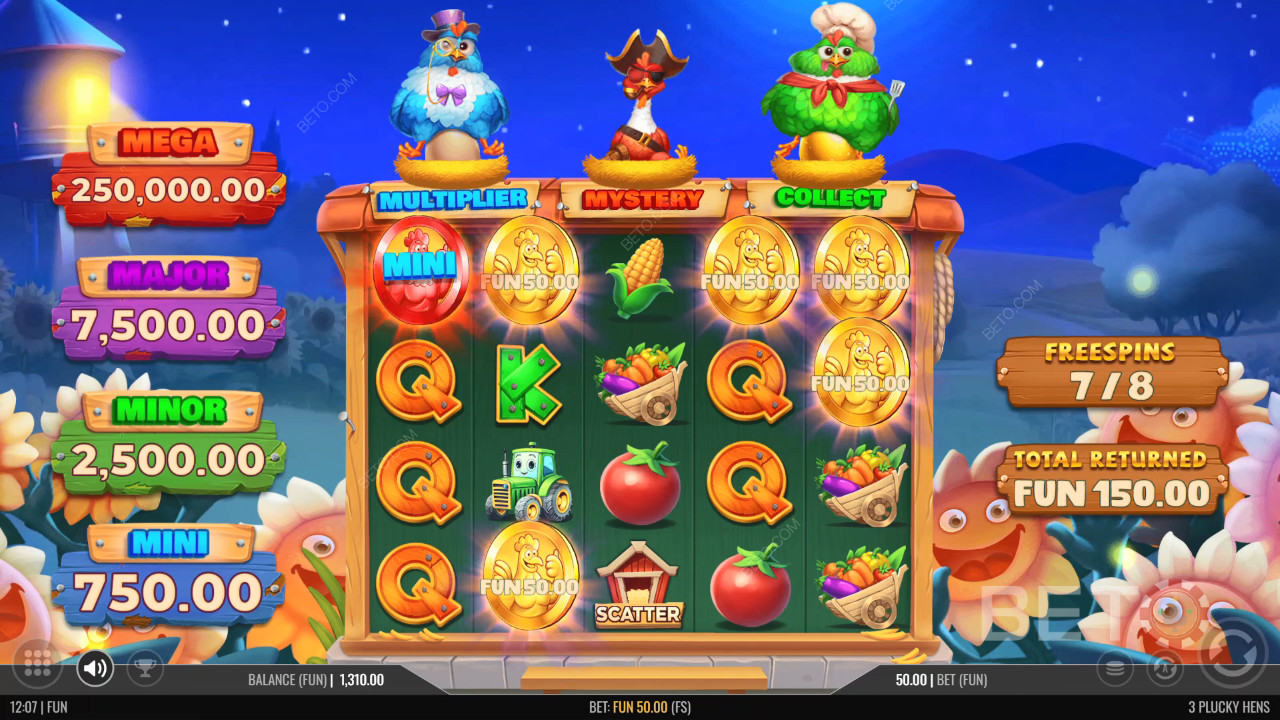 3 Plucky Hens Anmeldelse av BETO Slots