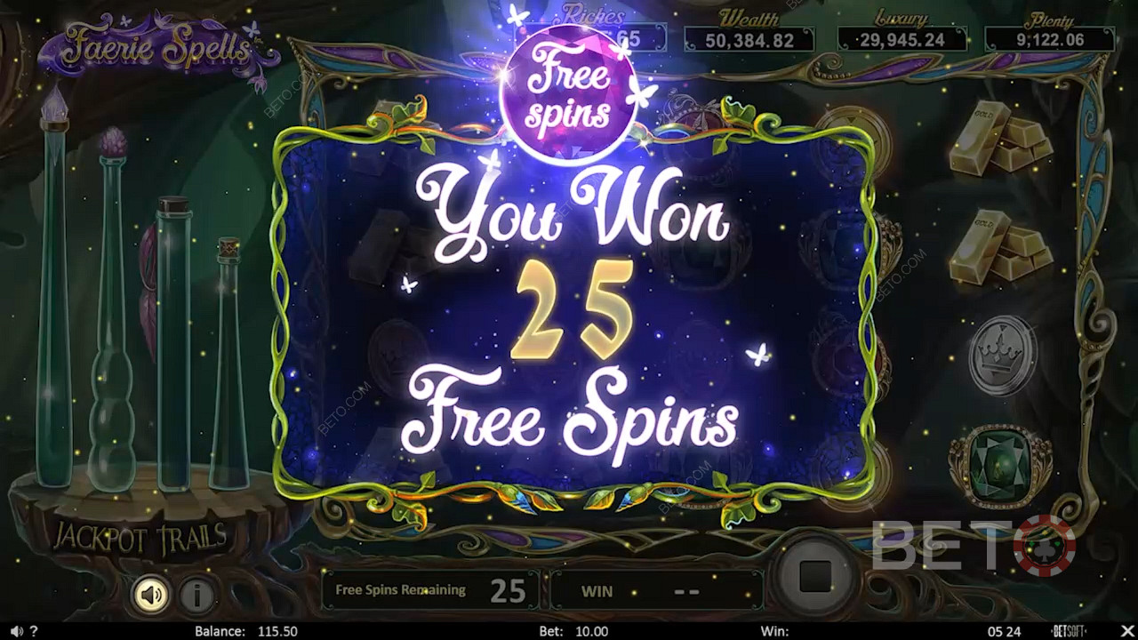 Vinn opptil 25 gratisspinn med mulighet til å vinne jackpotter