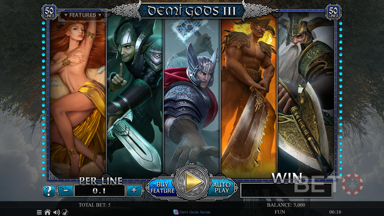 Demi Gods III-spilleautomaten er direkte inspirert av vikingmytologien og byr på et episk eventyr...