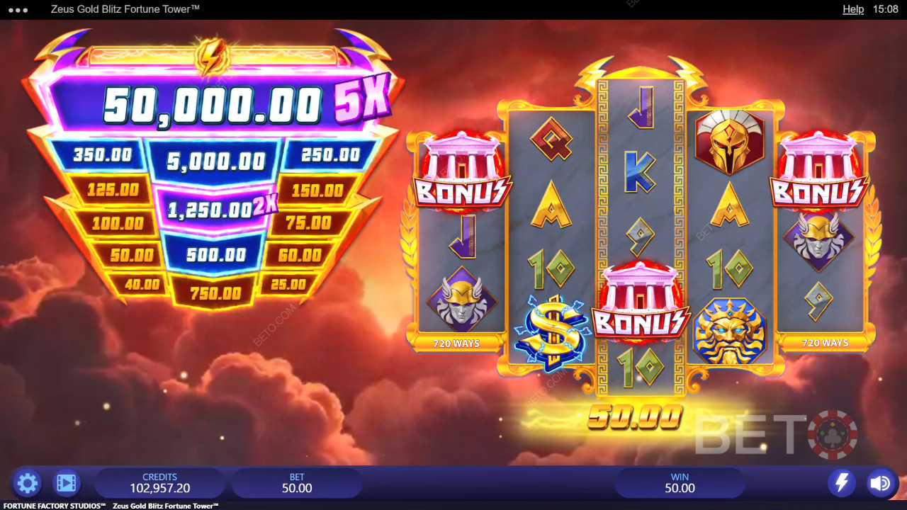 Zeus Gold Blitz Fortune Tower Anmeldelse av BETO Slots