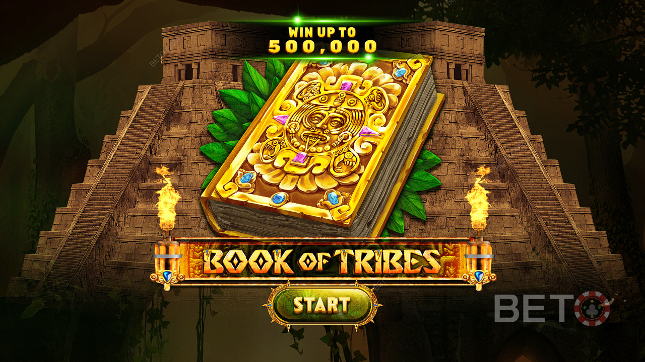 Vinn opptil 5 000 ganger innsatsen din i Book of Tribes online spilleautomat